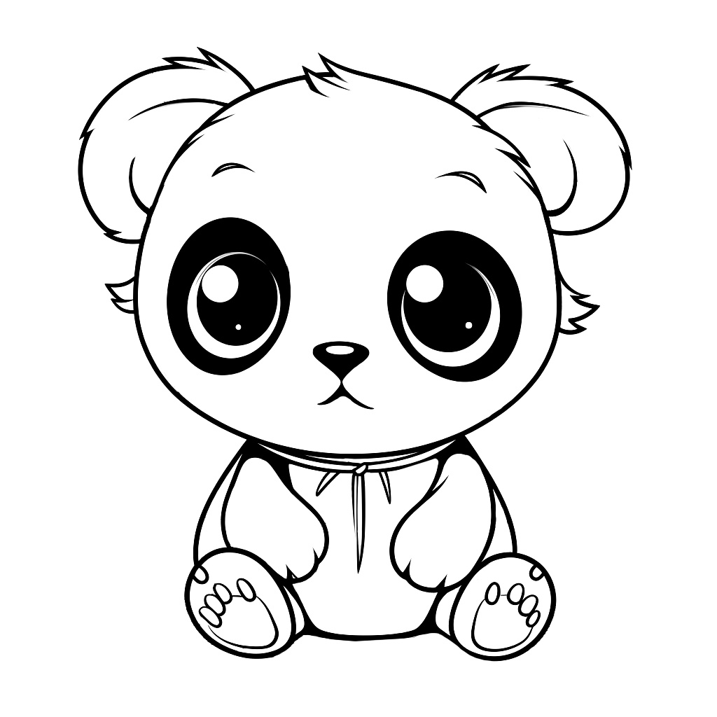 Bebek Panda Boyama Sayfası