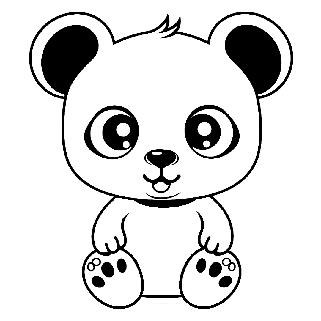 Genç Panda Boyama Sayfası