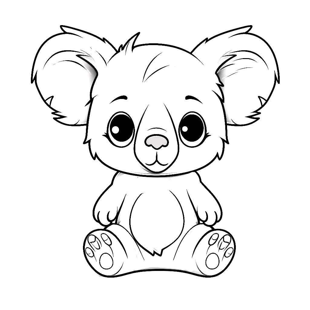 Küçük Koala Boyama Sayfası