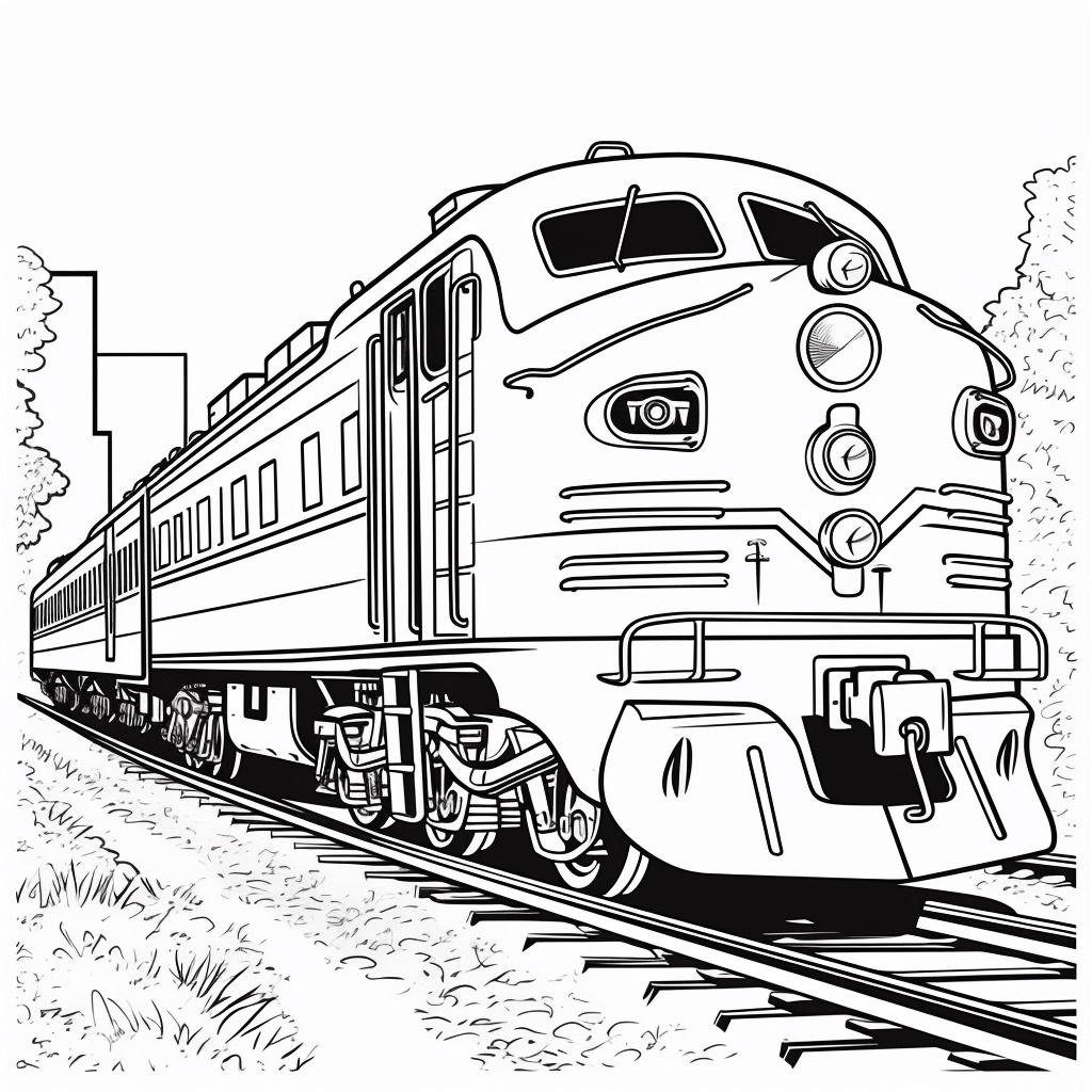 Detaylı Tren Boyama Sayfası