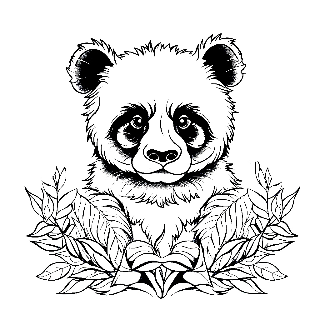 Yetişkin Panda Boyama Sayfası