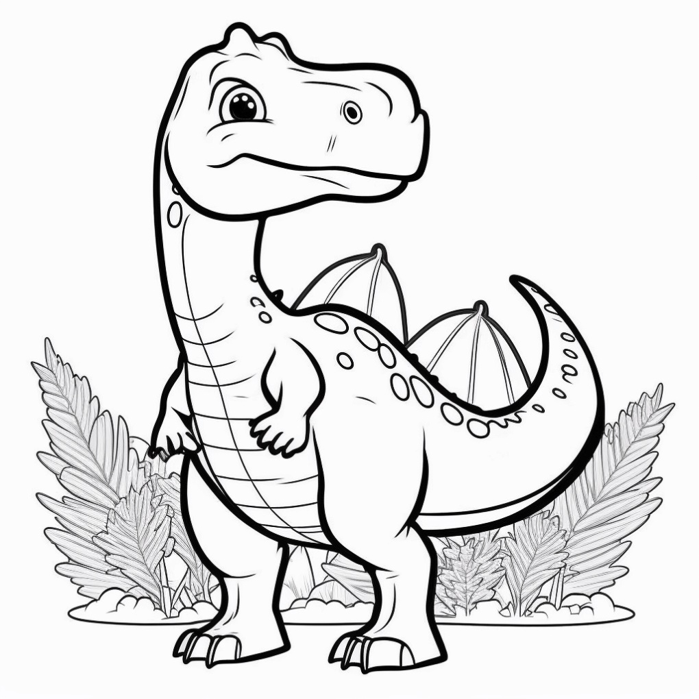 Dinozor T-Rex Boyama Sayfası - Yazdır
