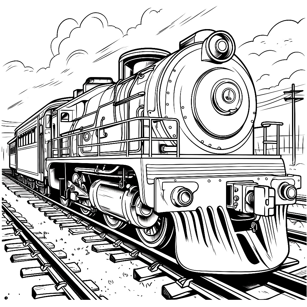 Büyük Tren Boyama Sayfası