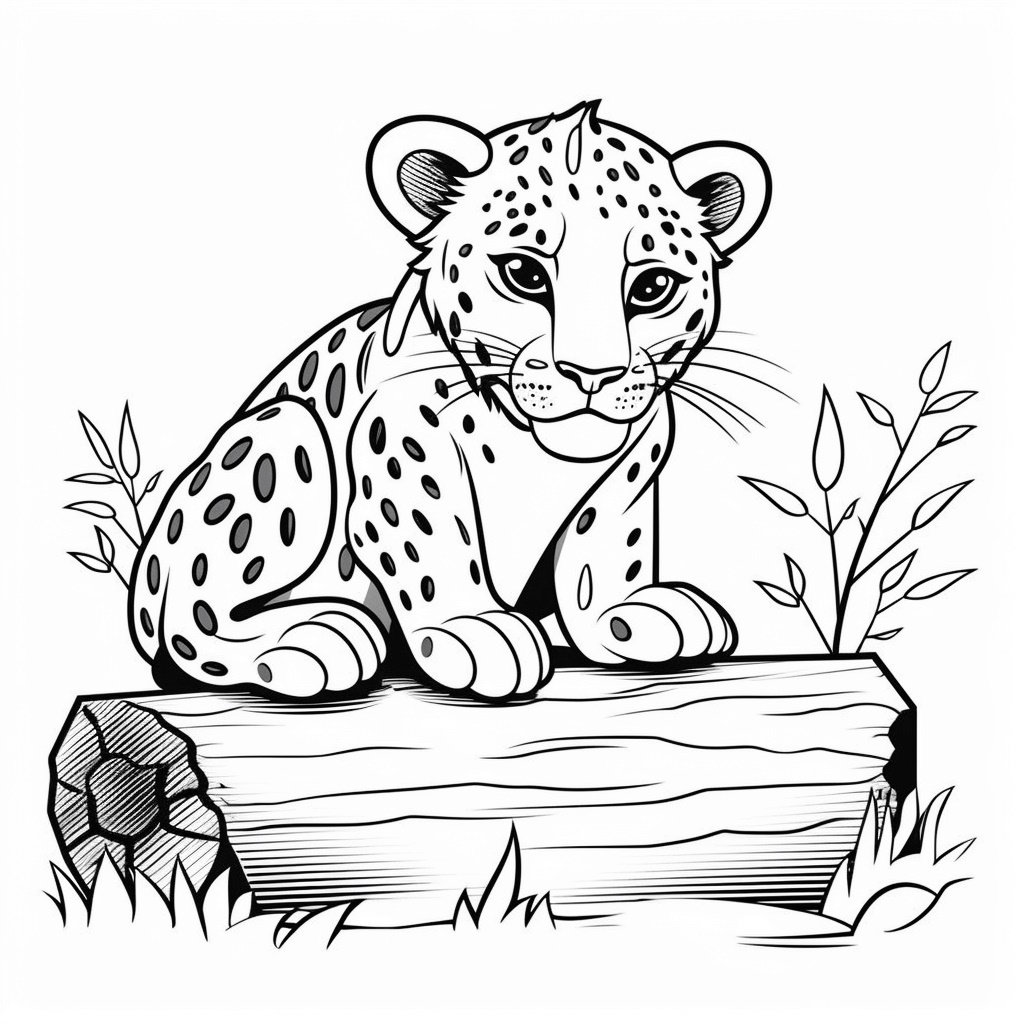 Bebek Leopar Boyama Sayfası